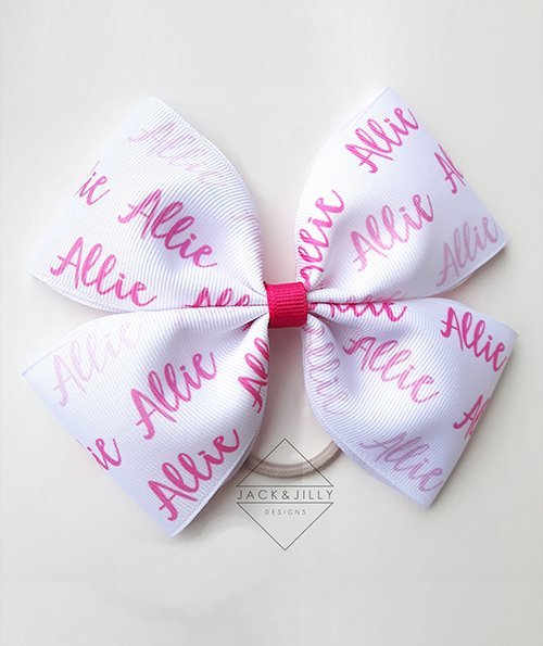 personalized name hair bow canada