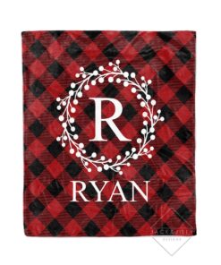 personalized family name blanket