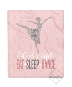 personalized dancer name blanket