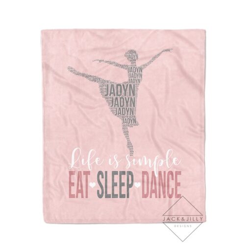 personalized dancer name blanket